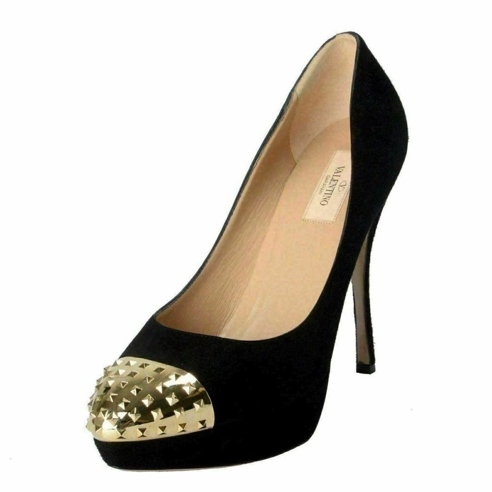 Valentino Garavani Rockstud Suede Platform Shoes